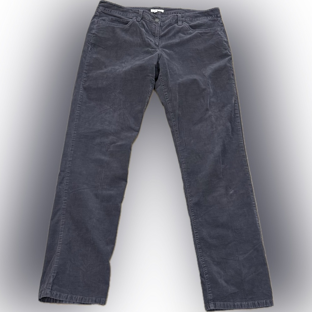 Eileen Fisher Gray Corduroy Straight Leg Pants Medium